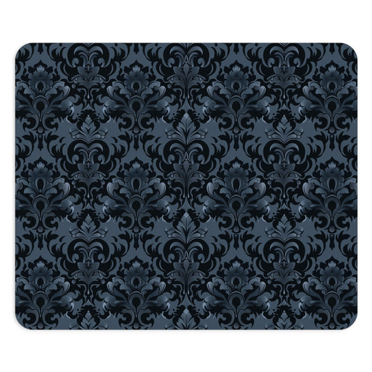 Opulent Dusk Elegant Floral Mouse Pad - Dark Vintage Design for Home Office.