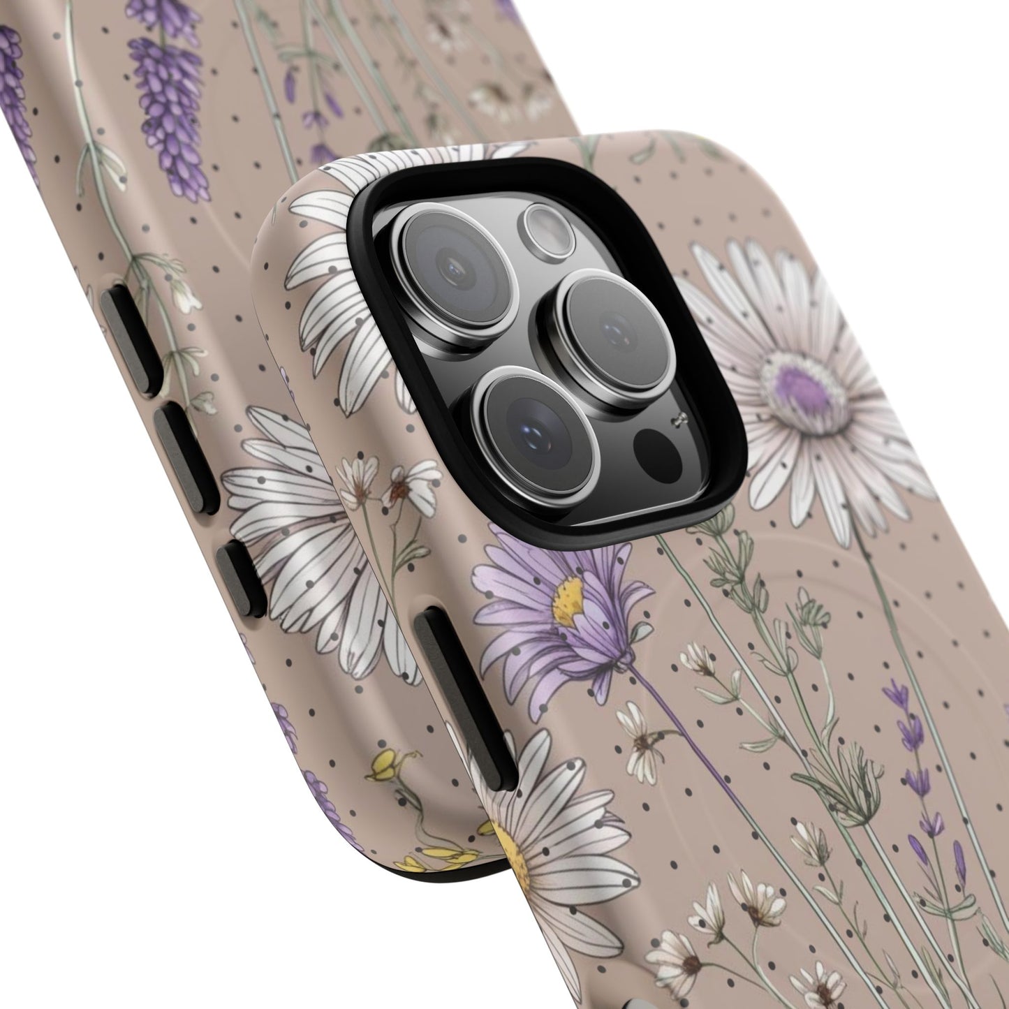 Daisy Delight iPhone Case - Tough Magnetic Cases for Every Occasion, Nature Lover Gift, Durable Mobile Protection, Flower Pattern, Stylish Accessory.