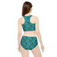 Turquoise Tropical Bliss Sporty Bikini Set (AOP)