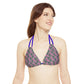 Pink Tropical Bliss Strappy Triangle Bikini Top (AOP)- (PY)