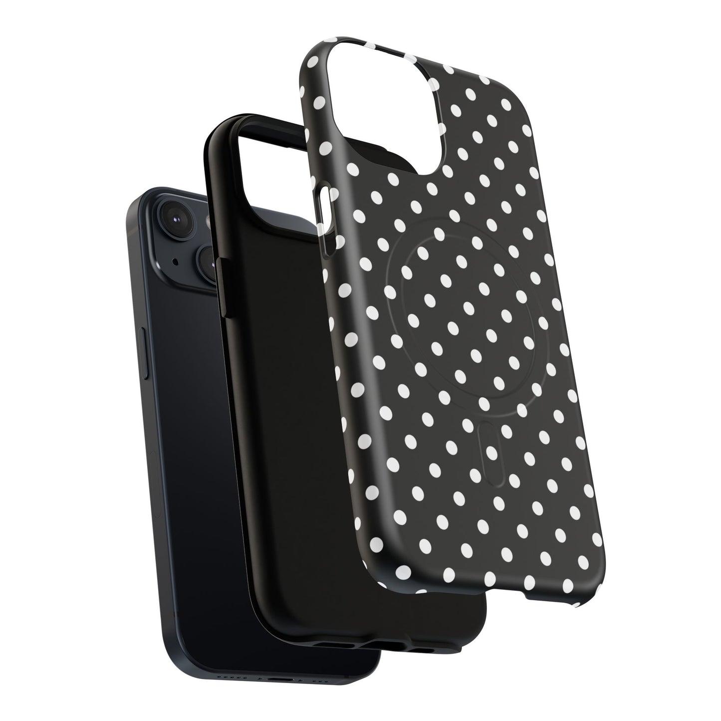 Polka Dot Tough iPhone Magnetic Case, Stylish iPhone Cover for Protection, Unique Gift for Birthdays, Holidays, Tech Lovers