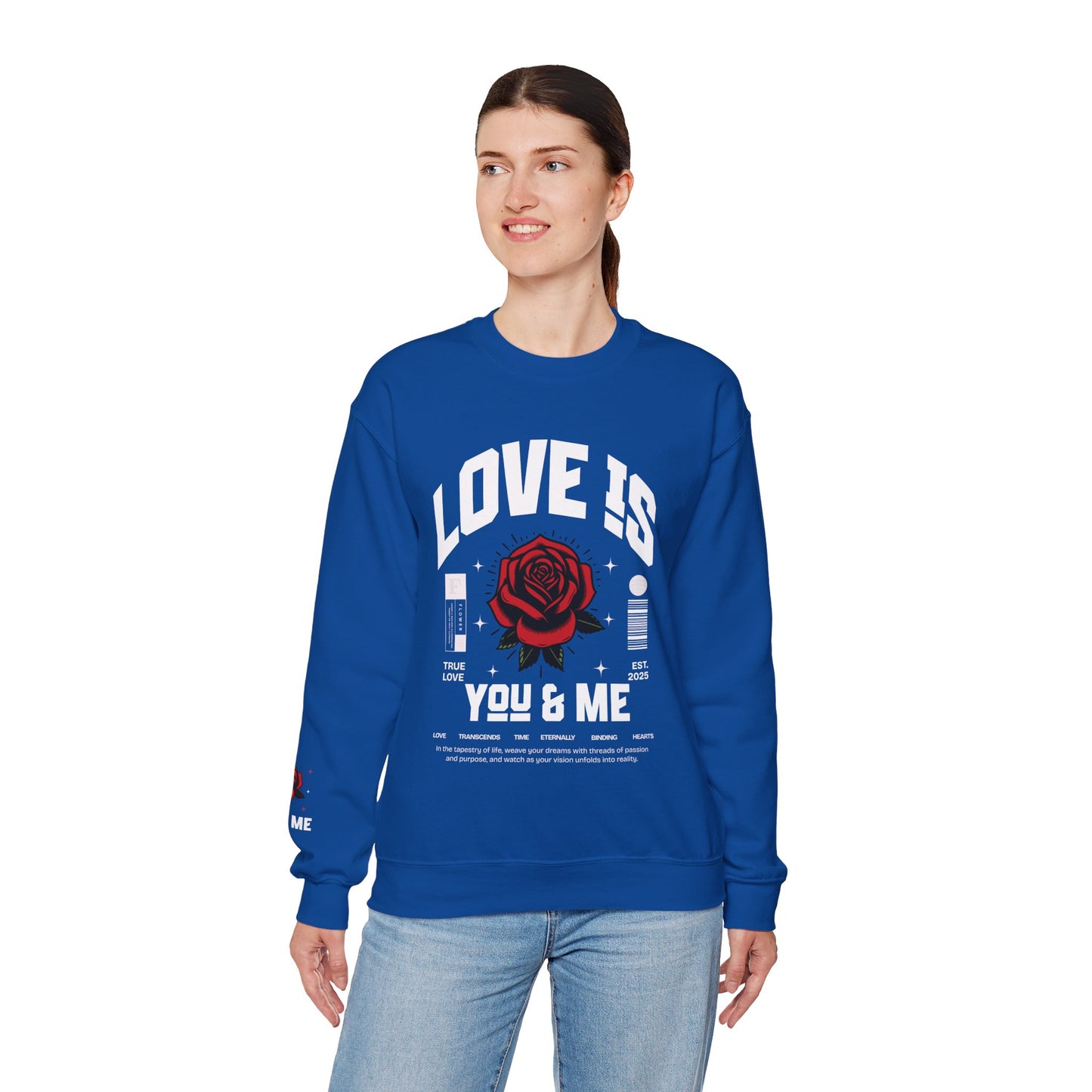 You and Me Unisex Heavy Gildan Blend™ Crewneck Sweatshirt.