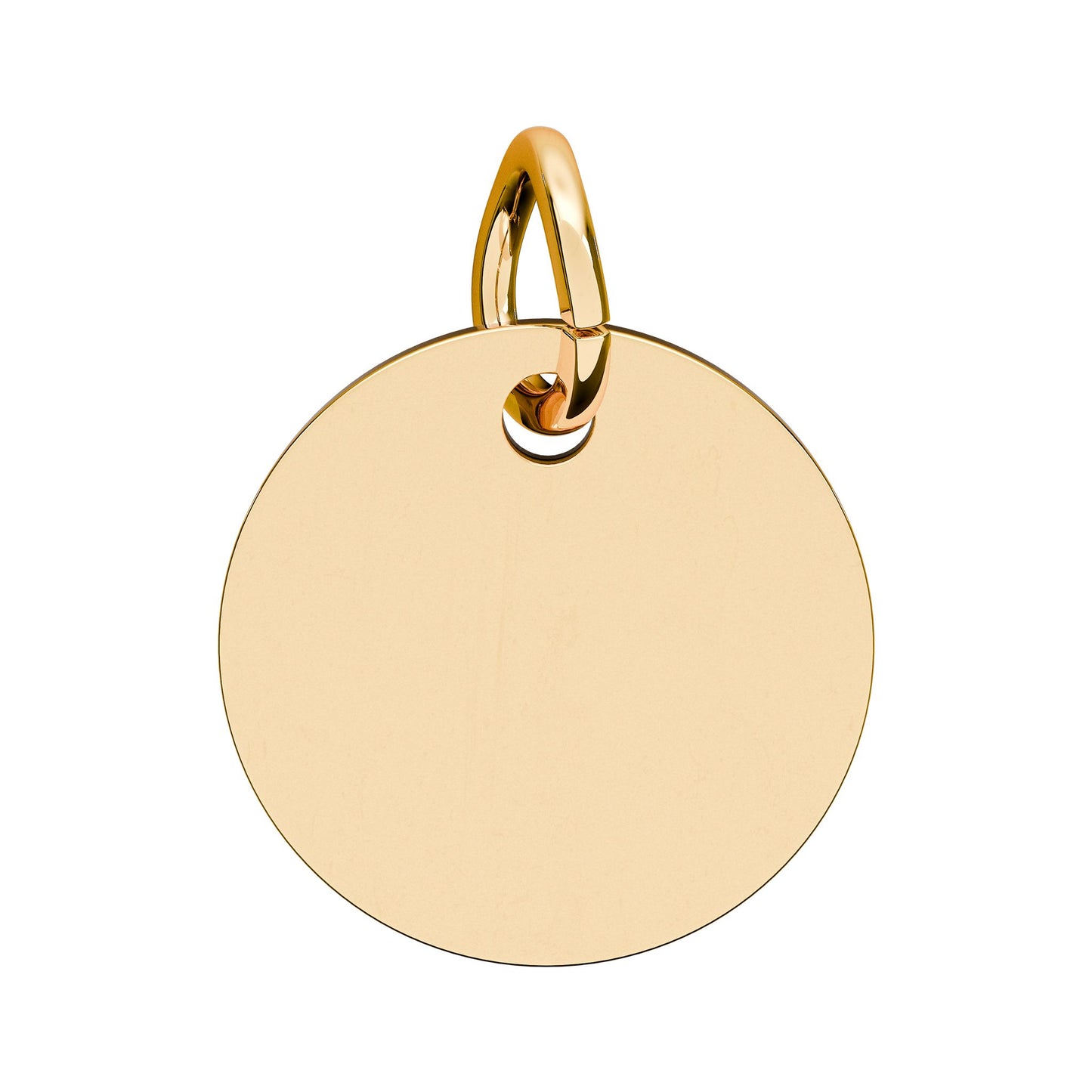 Engraved Birthstone Circle Charm — Personalized Initial Pendant.