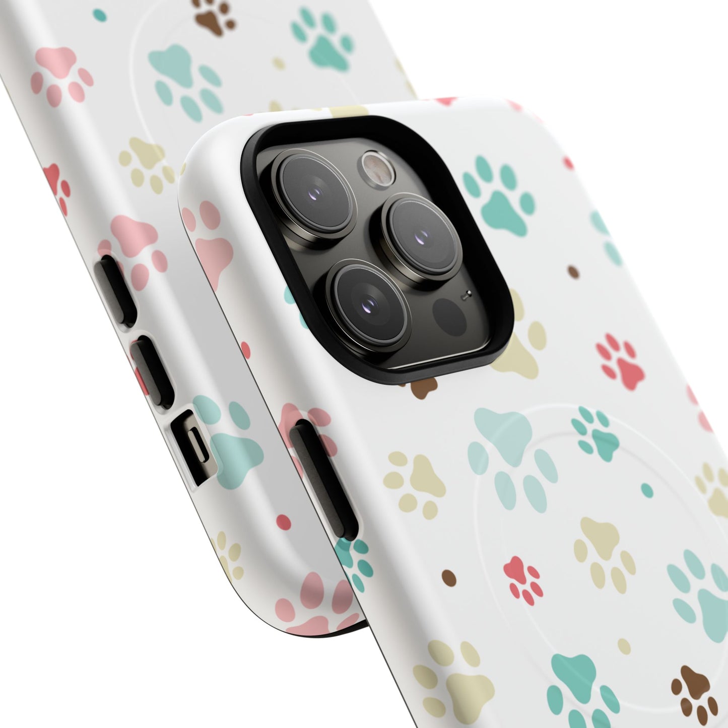 Pet Lover Magnetic iPhone Case - Cute Paw Print Design, Tough Magnetic Cases for Dog and Cat Owners, Gift for Animal Lovers