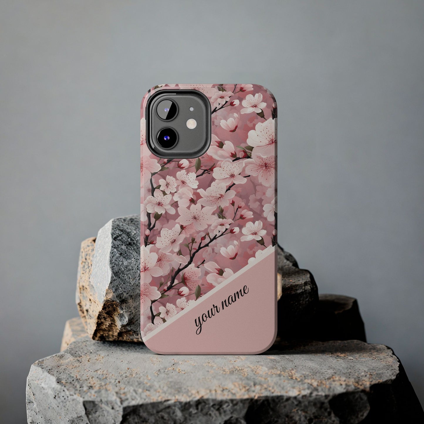 Personalized Cherry Blossom iPhone and Samsung Tough Phone Cases