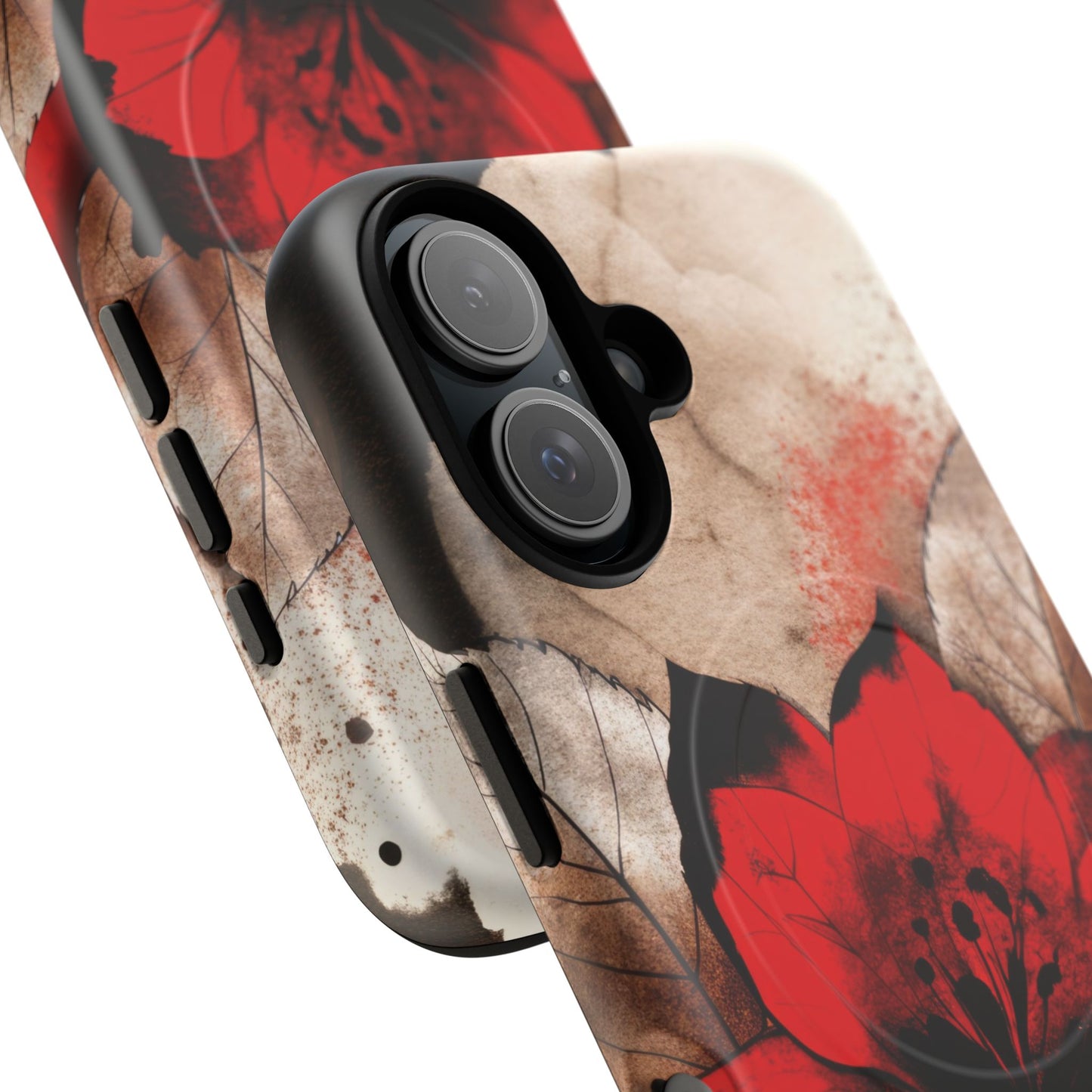 Velvet Petal Storm Tough iPhone Magnetic Cases - Stylish Protection for Your Device, Gift for Nature Lovers, Ideal for Birthdays, Holidays