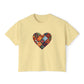 Patchwork Heart Women's Comfort Colors Boxy Tee