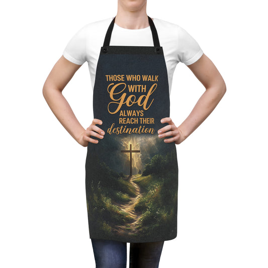 Those Who Walk with GOD Apron with Detachable Straps - Lightweight Cooking Accessory