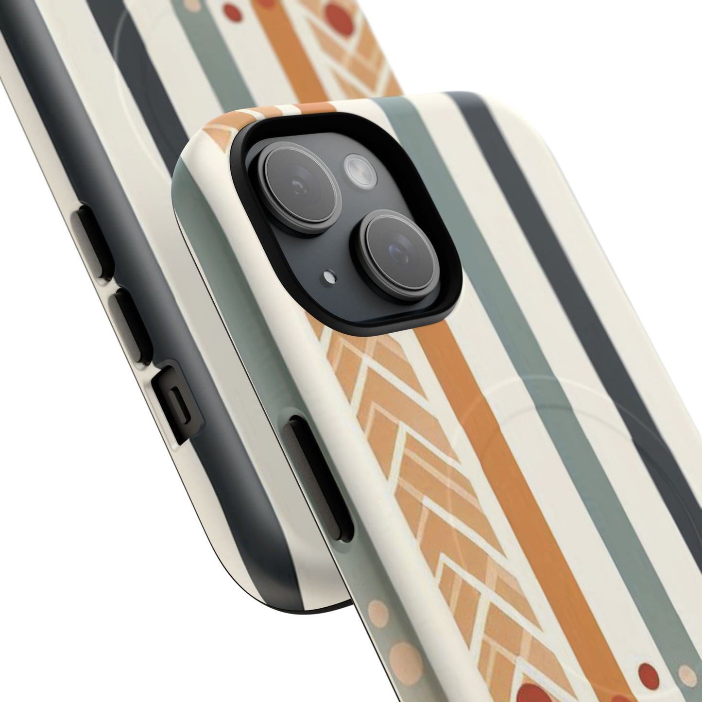 Terracotta Trails Tough Magnetic iPhone Cases for Everyday Use, Floral Patterned Stability Case, Gift for Her, Durable iPhone Accessory.