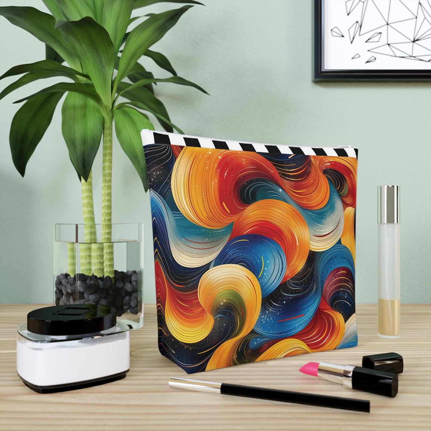 Cosmic Swirl Cotton Cosmetic Bag