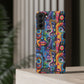 Psychedelic Visions Phone Case with Card Holder - Colorful and Stylish Design for Creatives