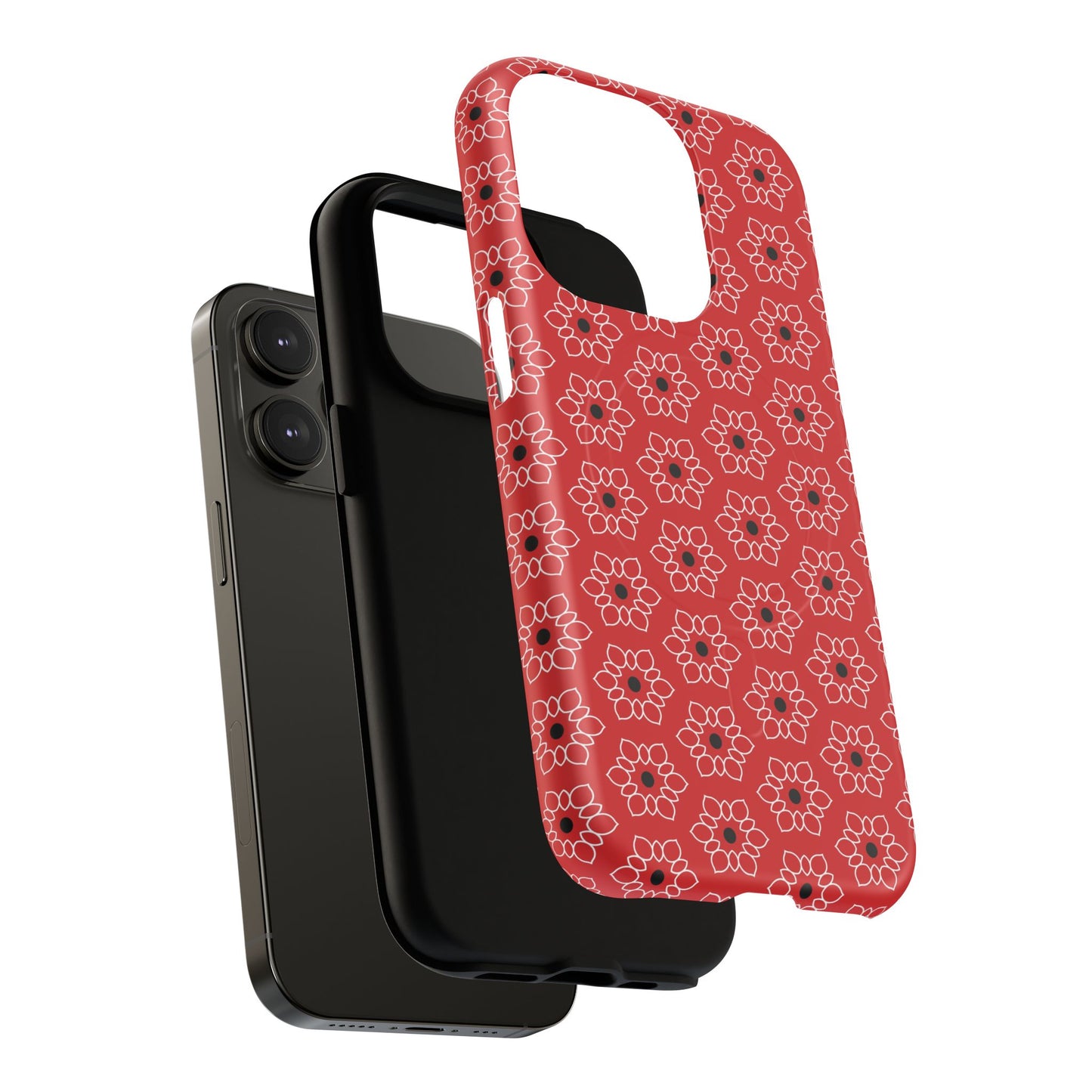 Stylish Geometric Magnetic iPhone Cases, Floral iPhone Cover, Durable Smartphone Cases, Trendy Accessories, Gift for Her