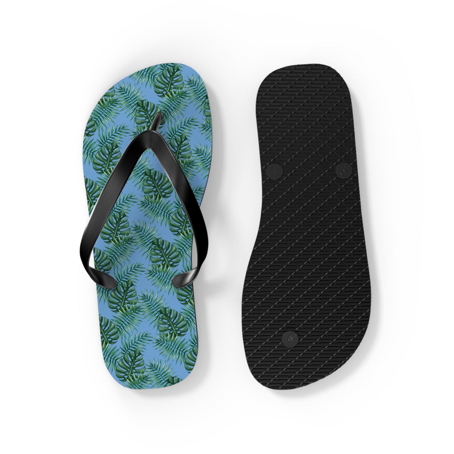 Blue Tropical Bliss Flip Flops