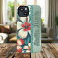 Personalized Tropical Floral Phone Case – Stylish Tough Magnetic Cases for iPhone, Customizable with Names, Perfect Gift for Nature Lovers