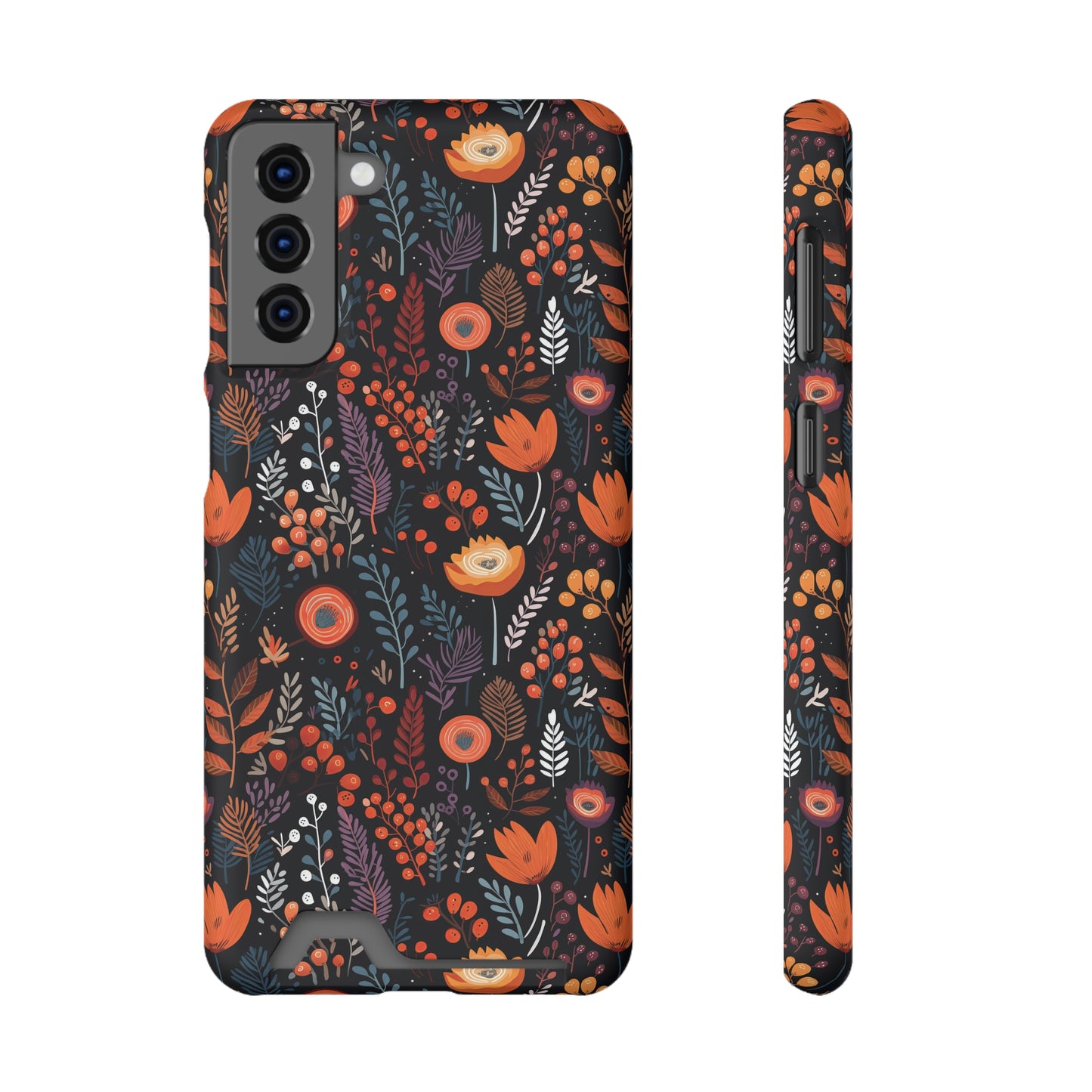 Autumn Bloom Samsung and iPhone Case With Card Holder