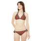 Red Tropical Bliss Strappy Bikini Set (AOP)