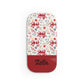 Personalized Rosette Coquette  Phone Grip — Floral Red Bows Design with Custom Name