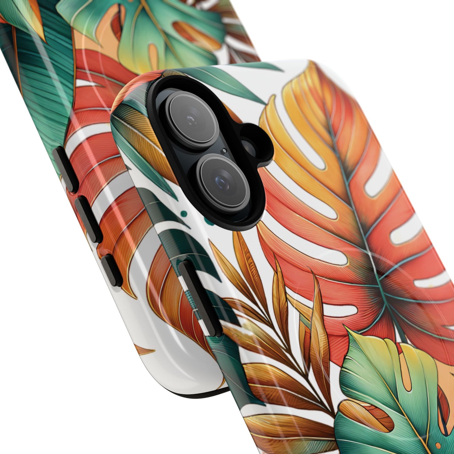 Tropical Monstera Leaf Phone Case - Stylish Tough Magnetic Cases, Floral Protection, Summer Vibe, Gift for Nature Lovers, Trendy Mobile Accessories