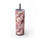 Cherry Blossom Skinny Tumbler with Straw - 20oz Floral Drinkware