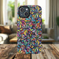 Prism Petal Burst Tough Magnetic iPhone Case, Colorful iPhone Case, Unique Gift for Flower Lovers, Stylish stained Glass Accessory