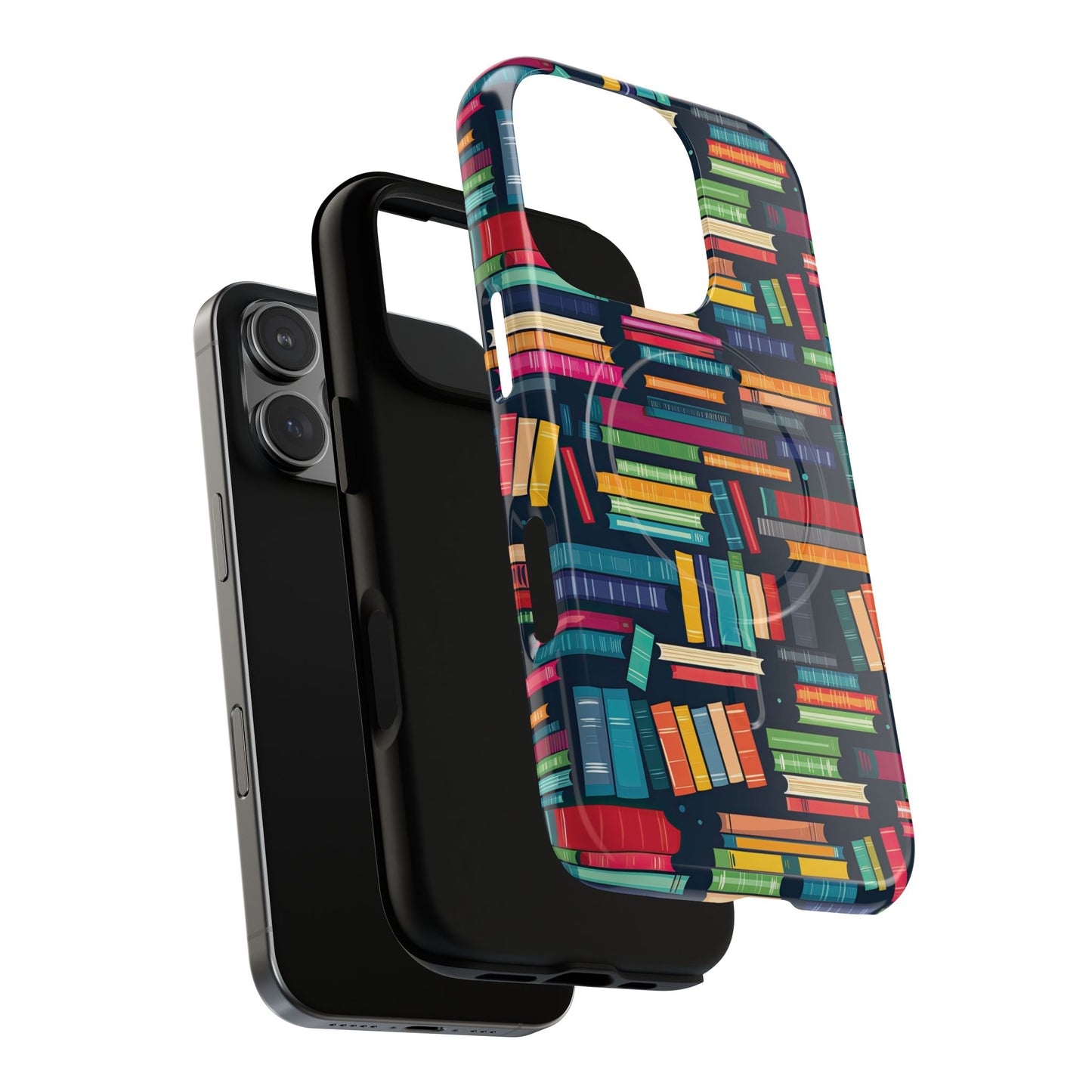 Colorful Book-Themed Phone Case, Literary Gift, Tough Magnetic Case, Book Lover’s Accessory, Phone Protection, Reading Enthusiast