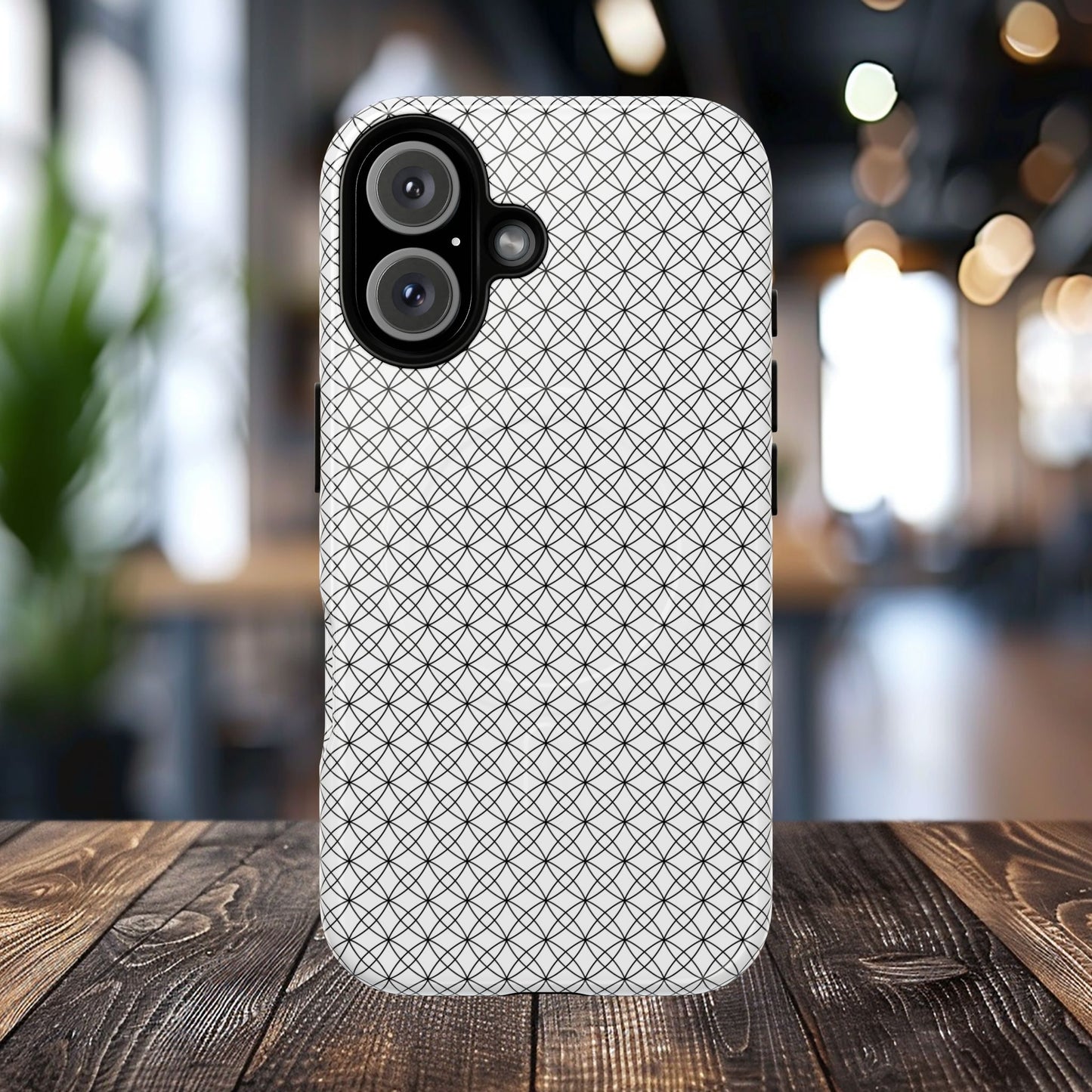 Geometric Phone Case, Stylish Tough Magnetic Cases, Unique Protection, Trendy Gift for Tech Lovers, Modern Mobile Accessory