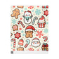 Wrapping Papers - Cream Ginger Bread Holiday Collection - Matte or Glossy Finish - 90gsm Paper