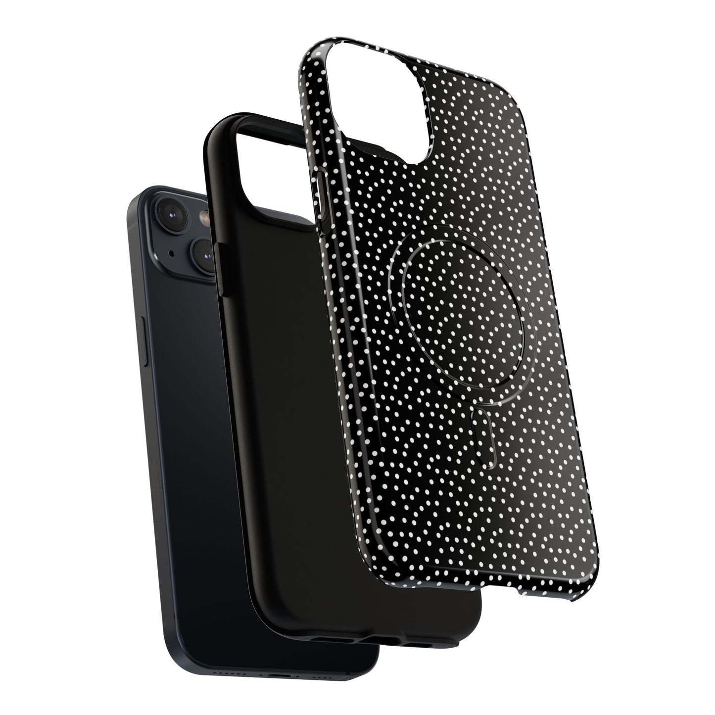 Small Polka Dot Tough iPhone Magnetic Case, Durable iPhone Accessories, Gifts for Tech Lovers, Modern Design.