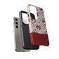 Personalized Rosette Coquette Phone Case - Custom Name/Message 'I Am Stronger Than The Storm' Floral Bow Protective Case