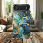 Ocean Quartz Luxe Marble Pattern Tough Magnetic iPhone Case, Phone Accessories, Luxury Gift, Durable iPhone Cover, Unique Design for iPhone Users.