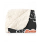 Personalized Name Sherpa Blanket — Cozy Fleece Throw with Script Logo, Christmas Gifts, Gifts for Her/Him.