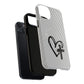 Tough Magnetic Phone Case with Heart & Cross Design, Durable Phone Cover, Unique Gift for Her, Stylish Accessory, Everyday Use