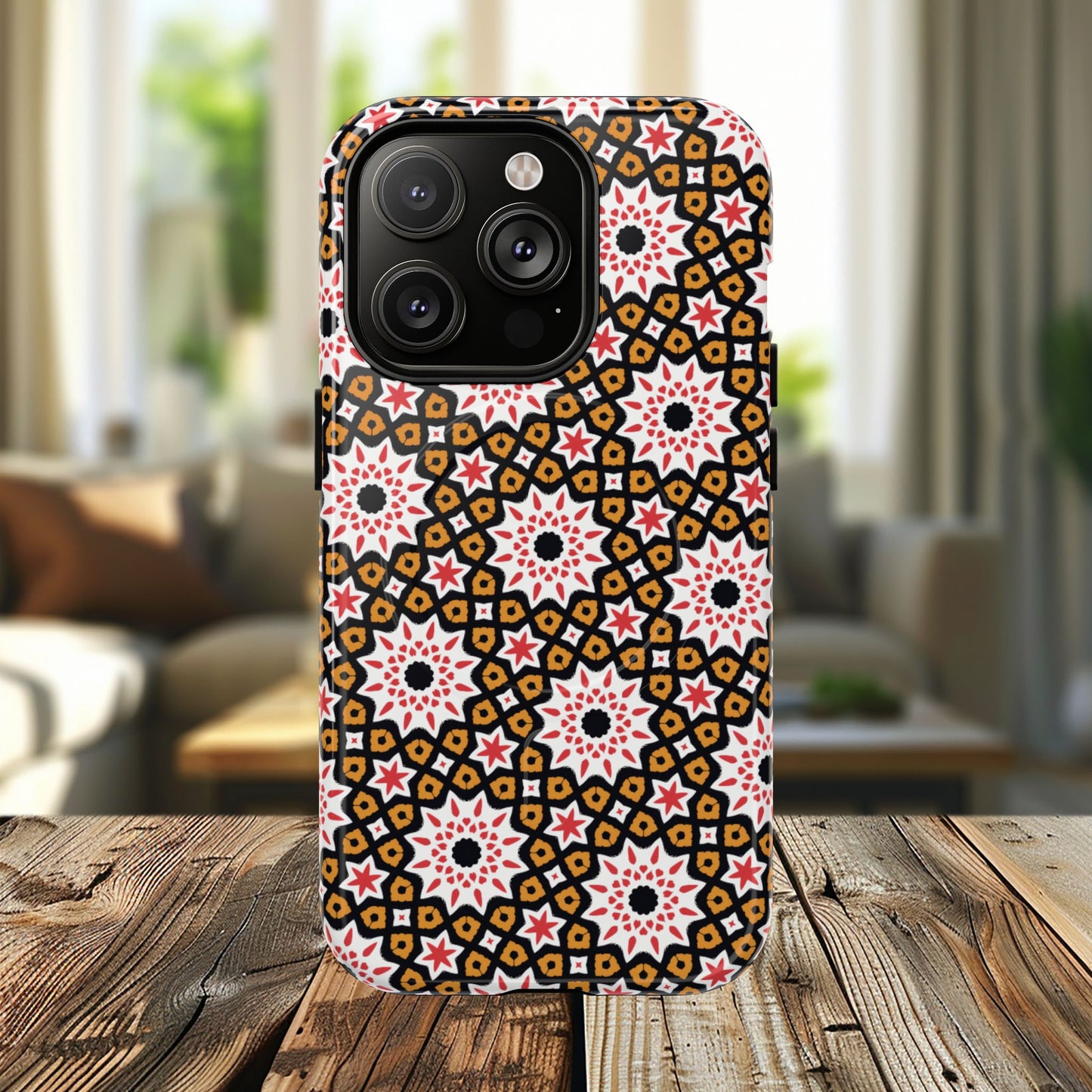 Bohemian Patterned Tough Magnetic Cases, Unique Phone Protection, Stylish Phone Cover, Gift for Trendsetters, Vibrant Designs