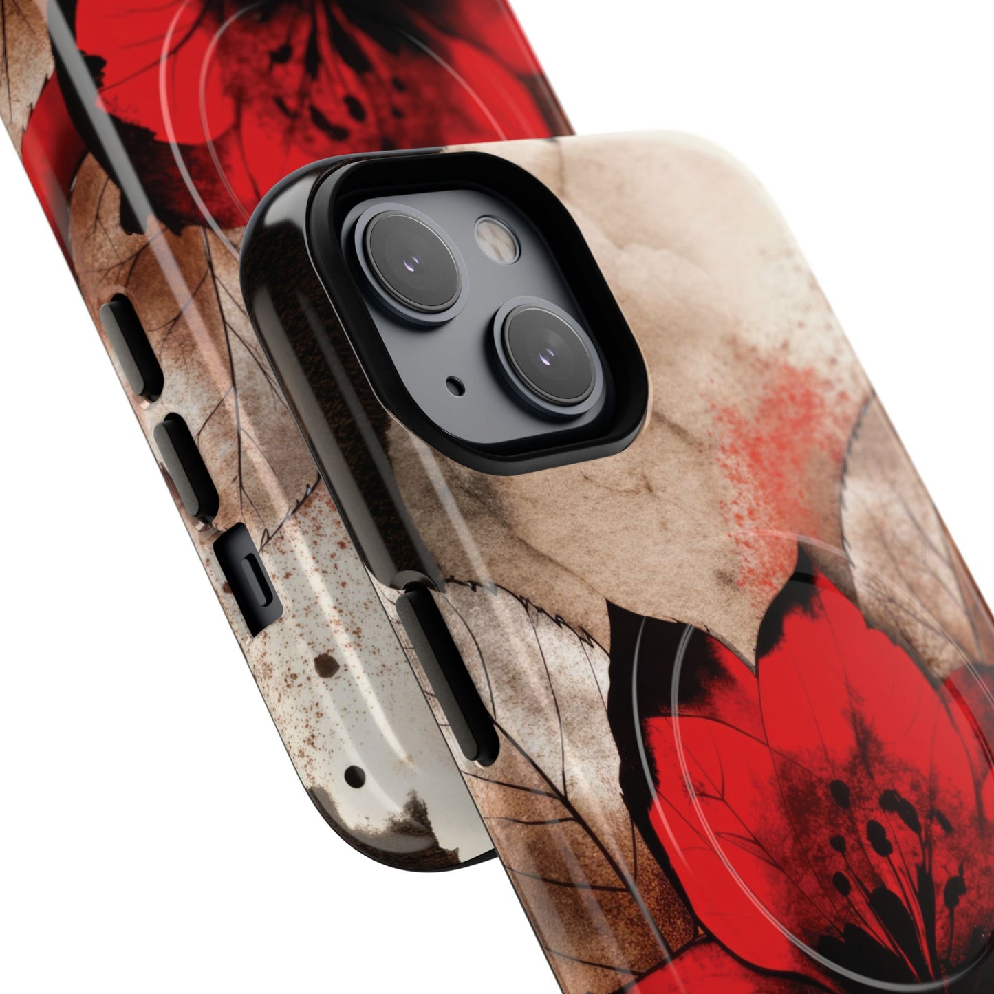 Velvet Petal Storm Tough iPhone Magnetic Cases - Stylish Protection for Your Device, Gift for Nature Lovers, Ideal for Birthdays, Holidays