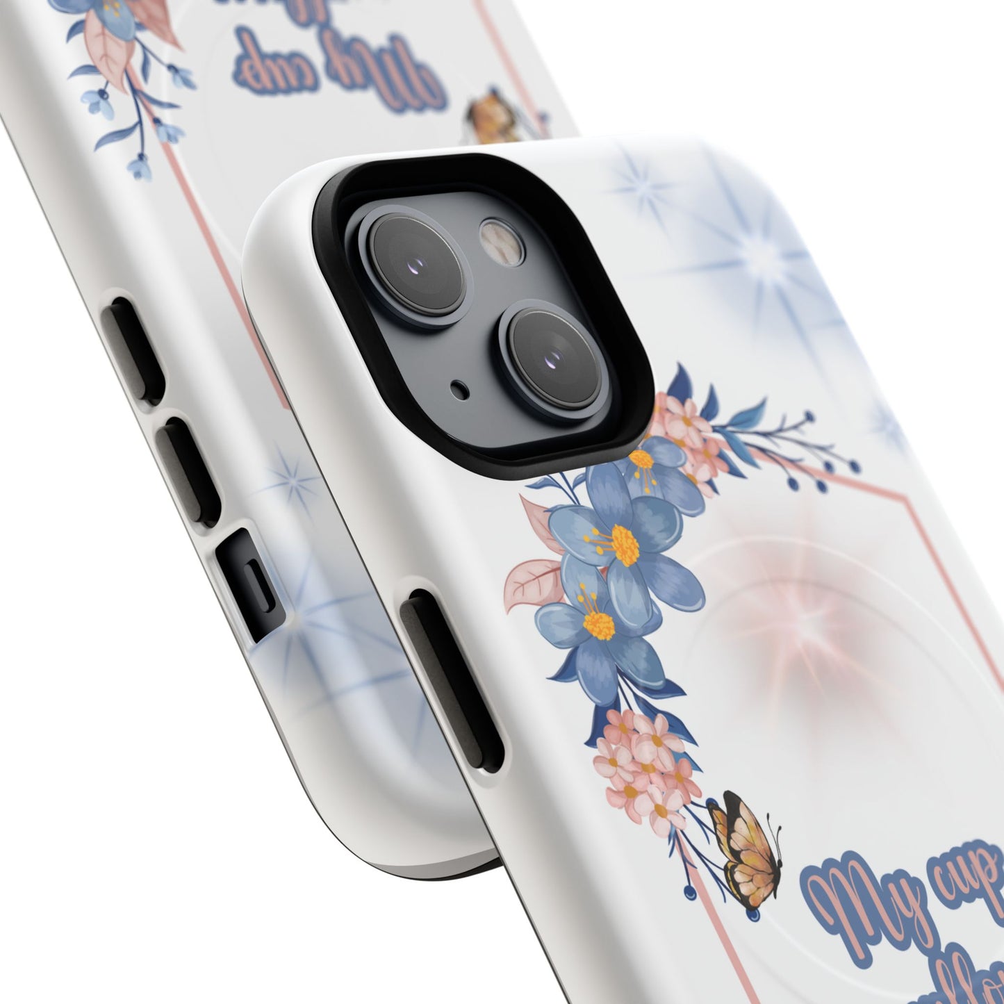 My Cup Overflows Psalm 23:5 | Inspirational Gift, Tough iPhone Magnetic Case | Scripture, Bible Verse, MagSafe® iPhone® Tough Case, iPhone 14, iPhone 15, iPhone 16, Pro, Pro Max, Plus