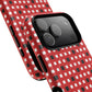 Crimson Gridlock Tough iPhone Magnetic Cases, Durable iPhone Accessories, Gift for Tech Lovers, Modern Design