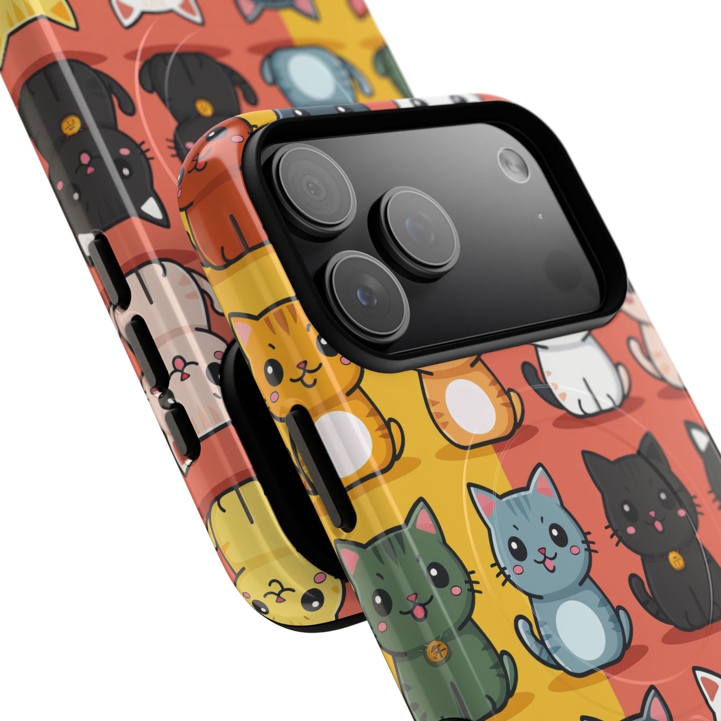 Cute Cat Magnetic Phone Cases for Pet Lovers, Durable Cases, Animal Design, Fun Gift, Unique Accessories