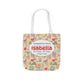 Personalized Doodle Daydream Composition Book Inspired Canvas Tote Bag with Colorful Straps, Cute School Bag, Eco-Friendly Tote, Back to School Shopping Bag, Teacher Gift Idea