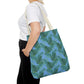 Blue Tropical Bliss Tote Bag