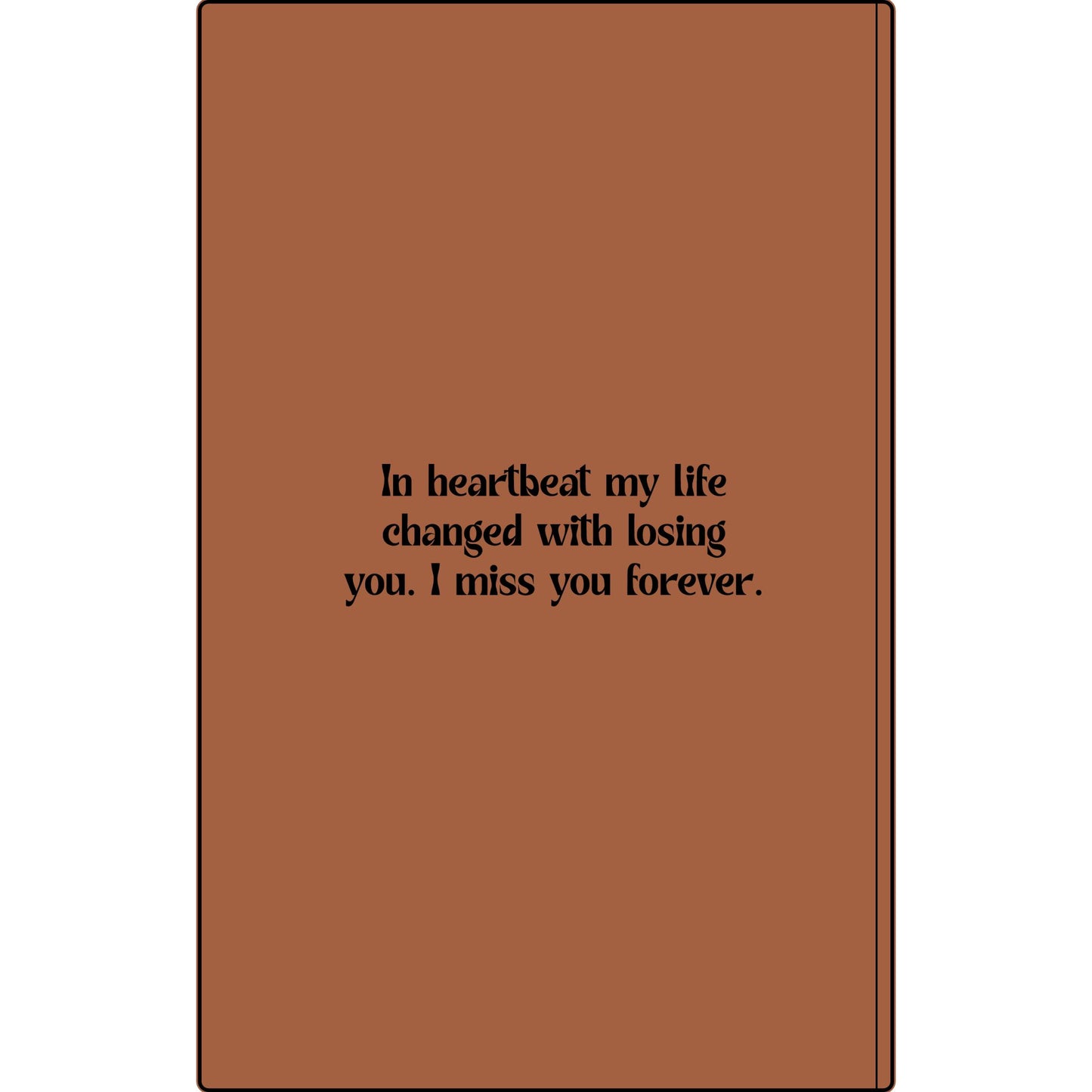 Personalized Dear Mum/Dad/Sister/Friend Engraved Vegan Leather Journal — "Things I Wish to Share with You" Memorial Gift