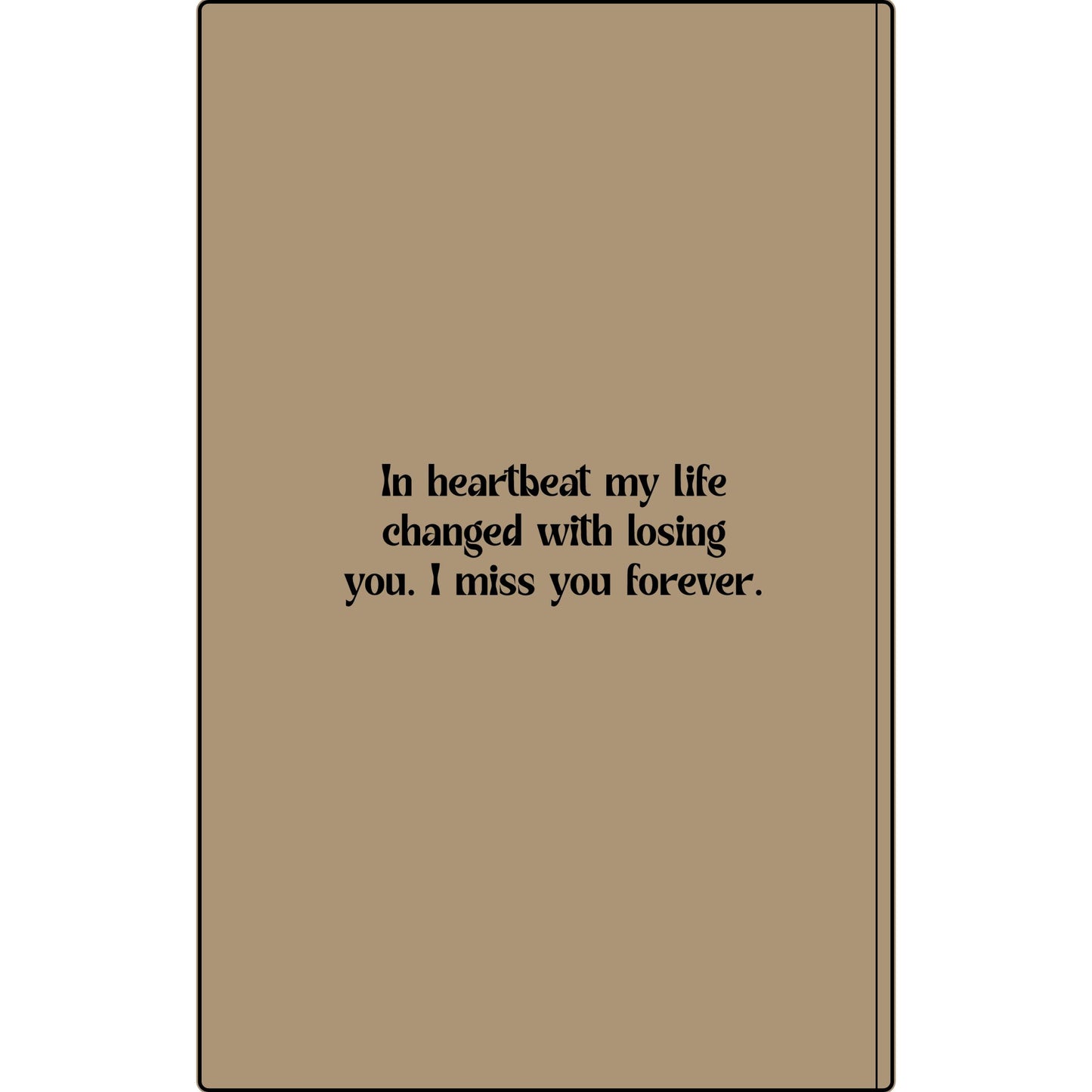 Personalized Dear Mum/Dad/Sister/Friend Engraved Vegan Leather Journal — "Things I Wish to Share with You" Memorial Gift