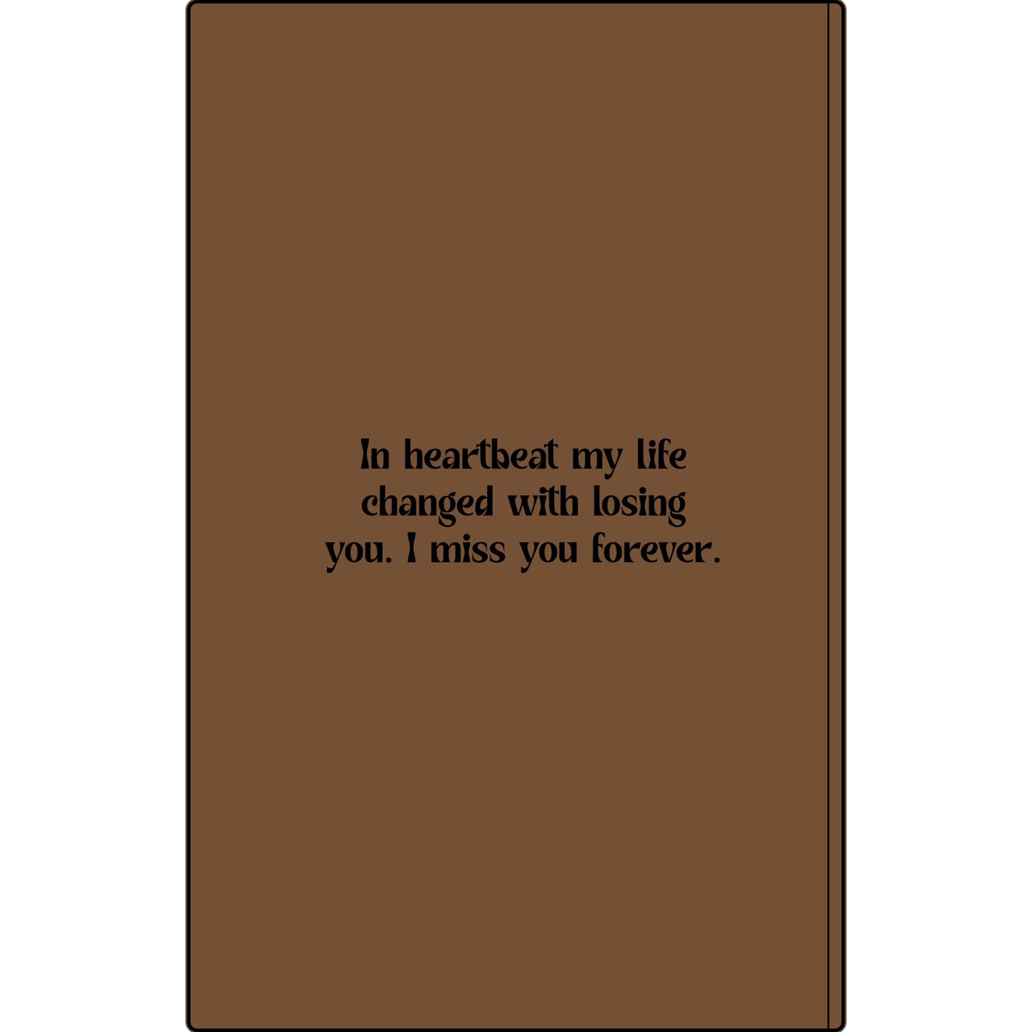 Personalized Dear Mum/Dad/Sister/Friend Engraved Vegan Leather Journal — "Things I Wish to Share with You" Memorial Gift
