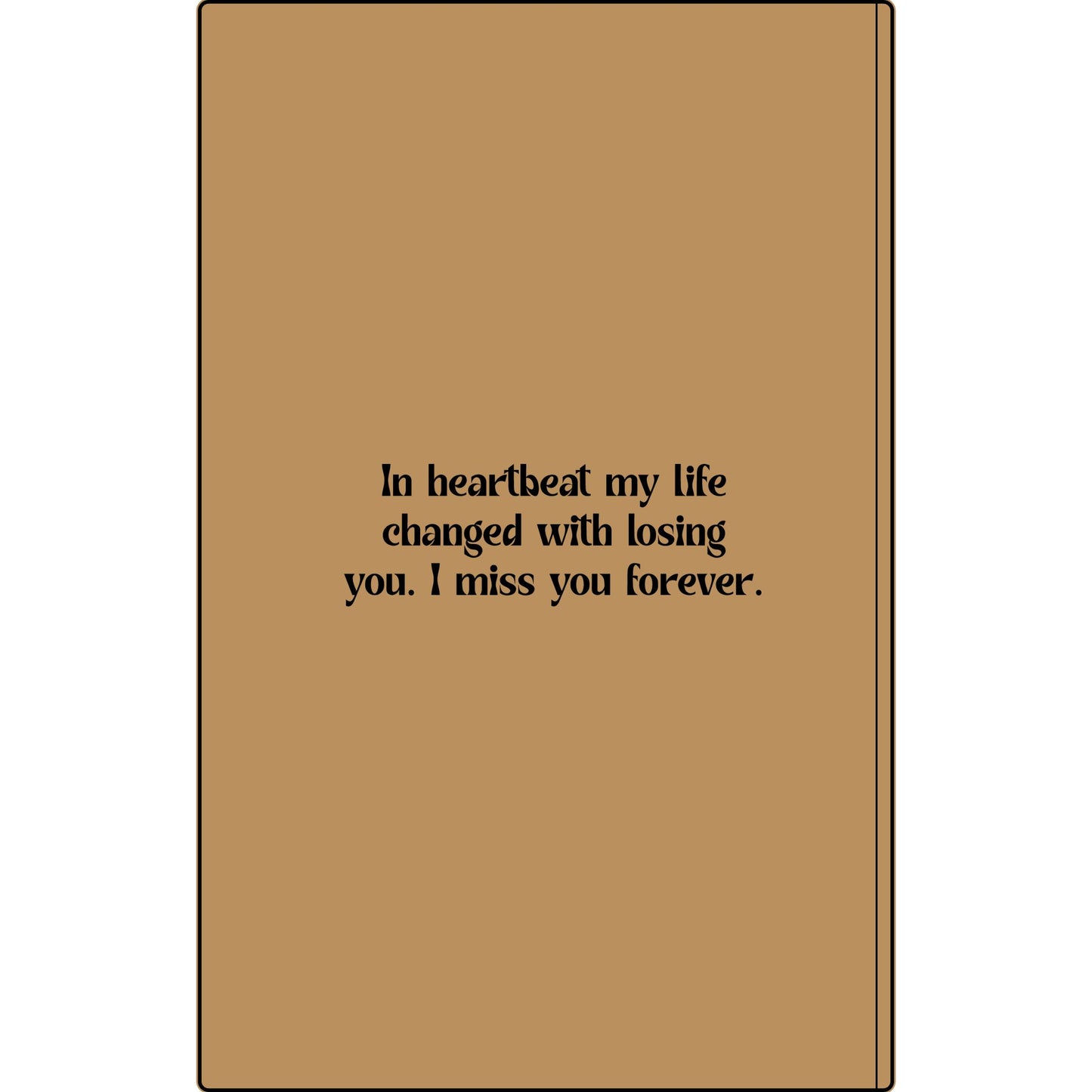 Personalized Dear Mum/Dad/Sister/Friend Engraved Vegan Leather Journal — "Things I Wish to Share with You" Memorial Gift
