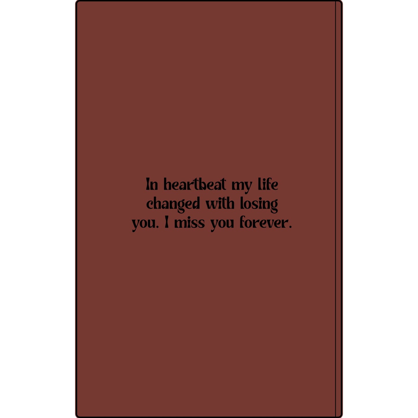 Personalized Dear Mum/Dad/Sister/Friend Engraved Vegan Leather Journal — "Things I Wish to Share with You" Memorial Gift