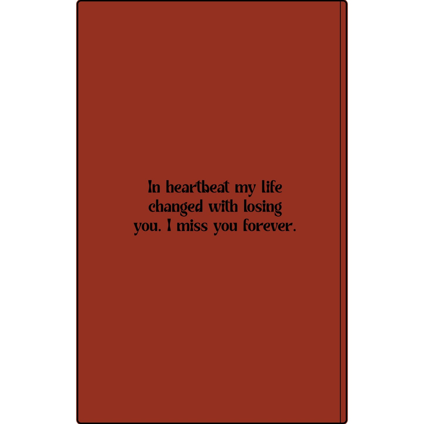 Personalized Dear Mum/Dad/Sister/Friend Engraved Vegan Leather Journal — "Things I Wish to Share with You" Memorial Gift