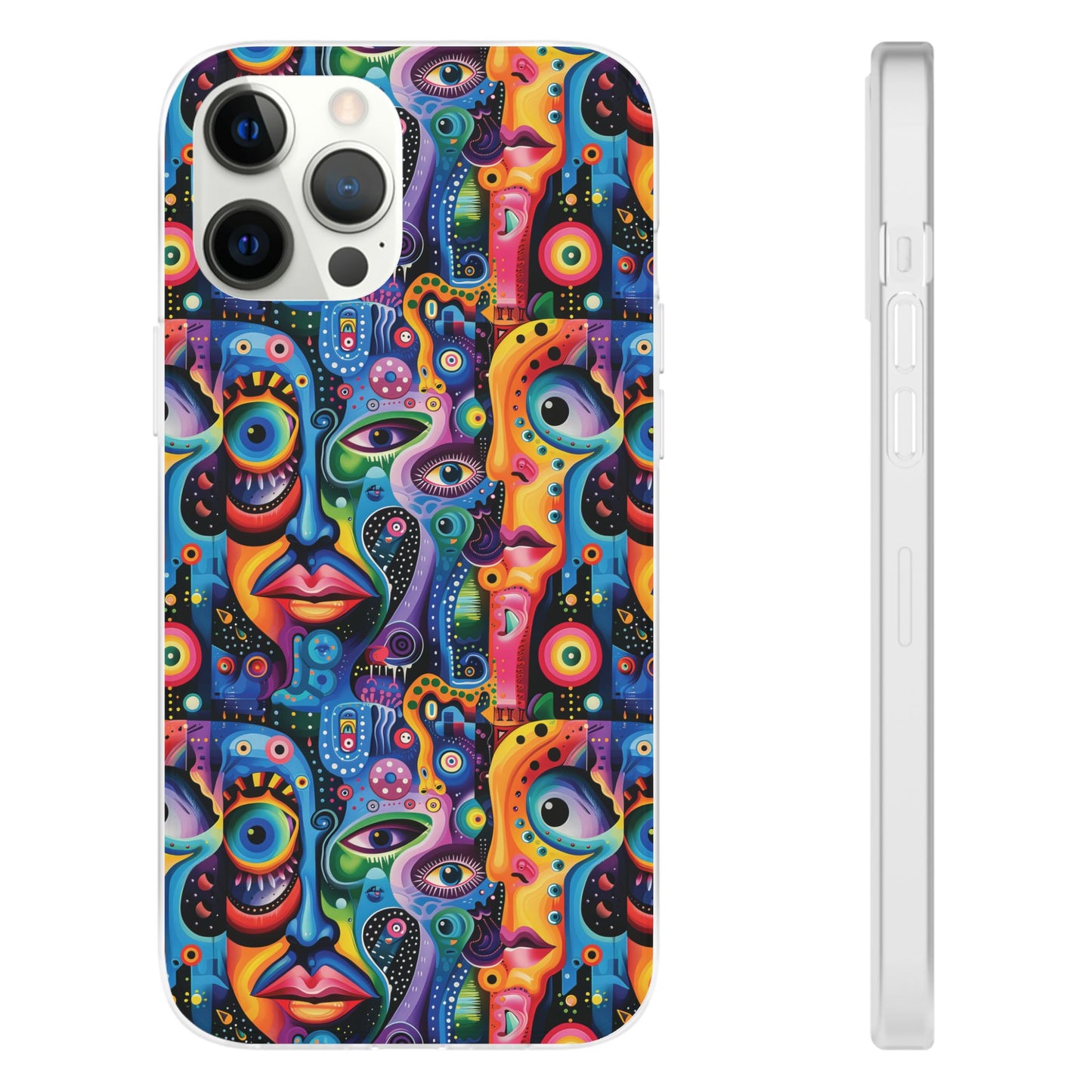 Psychedelic Visions Flexi iPhone and Samsung Case - Colorful Abstract Design.