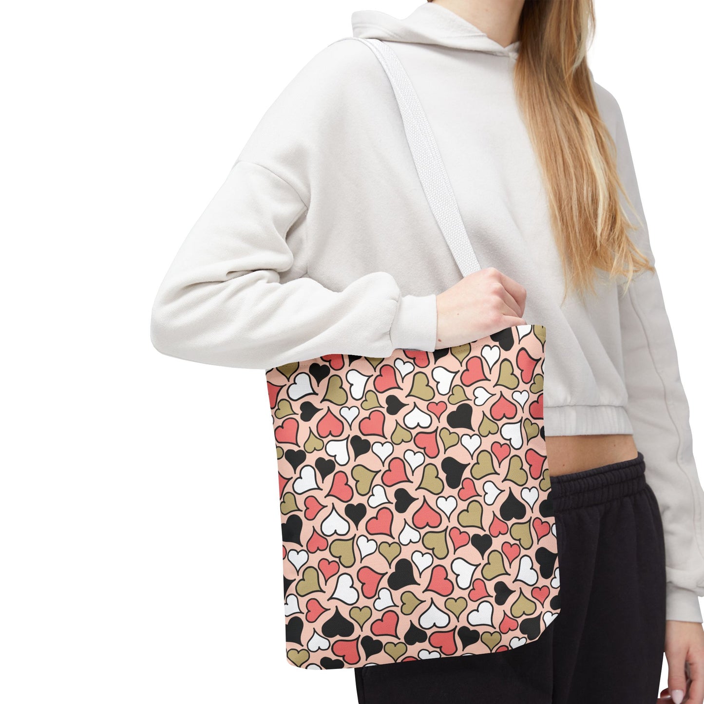Heart Patterned Tote Bag - Cute & Stylish Carryall for Every Occasion