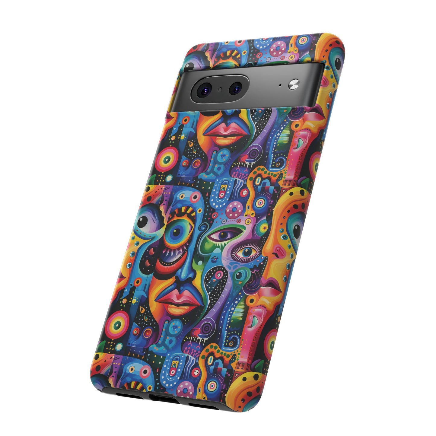 Psychedelic Visions Vibrant Samsung, iPhone and Google Pixel Phone Cases - Colorful Artistic Design
