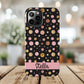 Personalized Gold & Pink Confetti Tough Phone Case — Glitter Dot Protective Phone Cover