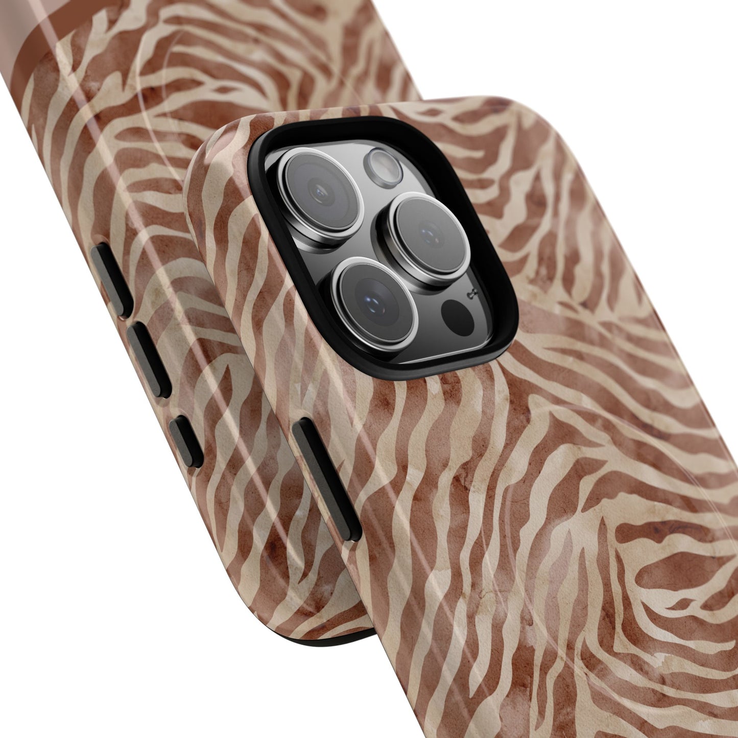 Personalized Zebra Print - Tough MagSafe® Magnetic Cases for Stylish Protection, Gifts for Wildlife Lovers, Trendy Accessories iPhone® 13, 14, iPhone 15, iPhone 16, iPhone 17, Pro, Pro Max, Plus Cases.